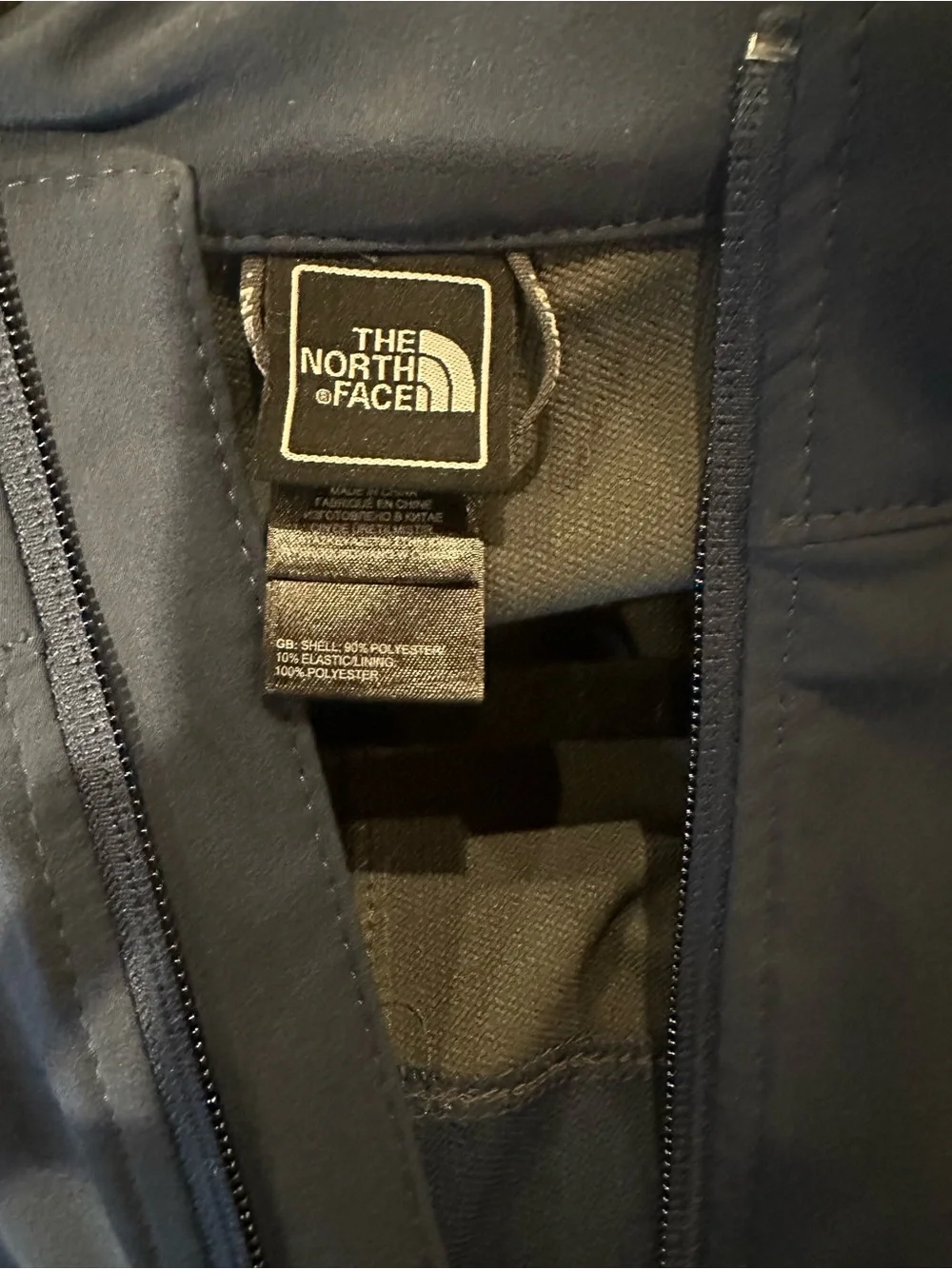 The North Face Apex Soft Shell Jacket Full Zip Navy Gray Men’s S